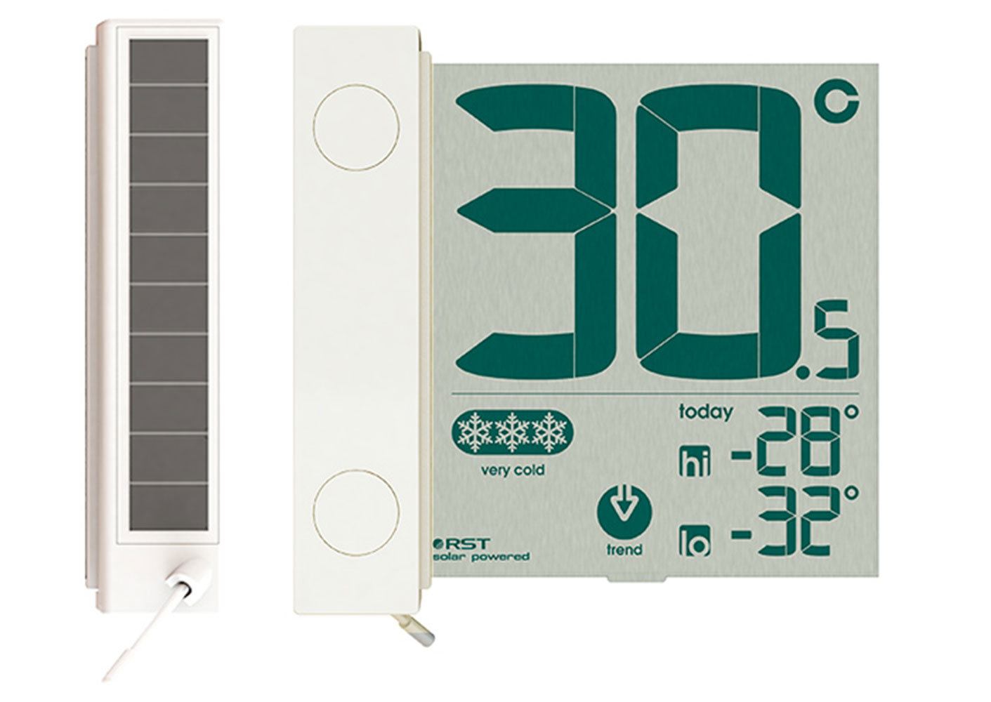 Термометр цифровой RST 01391 с солнечной батареей, оконный