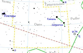 Созвездие Овна на небе