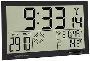 Метеостанция (настенные часы) Bresser MyTime Jumbo LCD, изображение 1