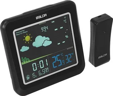 Метеостанция BALDR B0336WST2H2P, черная