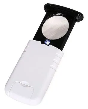 Лупа Kromatech карманная 8х, 37 мм, раздвижная, с подсветкой (1 LED) 93708