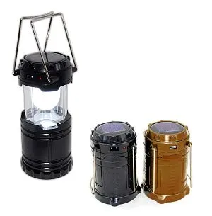 Фонарь туристический Kromatech светодиодный (6 LED), USB, с солнечными батареями, изображение 1