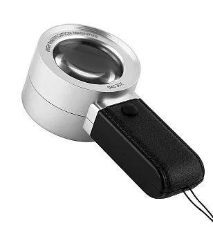 Лупа Kromatech ручная круглая 30х, 40 мм, с подсветкой, ультрафиолет (3 LED) TH-5018