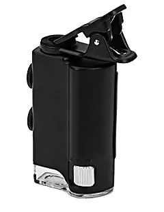 Микроскоп Kromatech 60–200х мини для смартфонов, с подсветкой (1 LED) и ультрафиолетом (W5804B), изображение 1