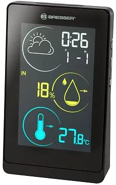 Метеостанция Bresser Temeo Life H с цветным дисплеем, черная