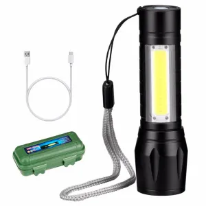 Фонарь ручной Kromatech светодиодный (1 LED, COB LED), microUSB, с аккумулятором и зумом, изображение 4