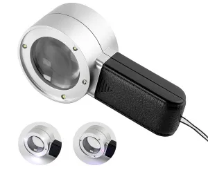 Лупа Kromatech ручная круглая 30х, 40 мм, с подсветкой, ультрафиолет (3 LED) TH-5018, изображение 2