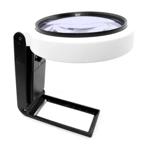 Лупа Kromatech настольная 3,5/25х, 110 мм, ручная, складная, с подсветкой (8 LED) TH-7018-C, изображение 3