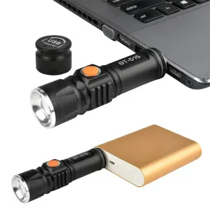 Фонарь ручной Kromatech светодиодный (1 LED), USB, с аккумулятором и зумом (BL-515), изображение 3