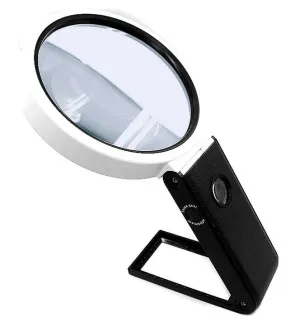 Лупа Kromatech настольная 3,5/25х, 110 мм, ручная, складная, с подсветкой (8 LED) TH-7018-C, изображение 4